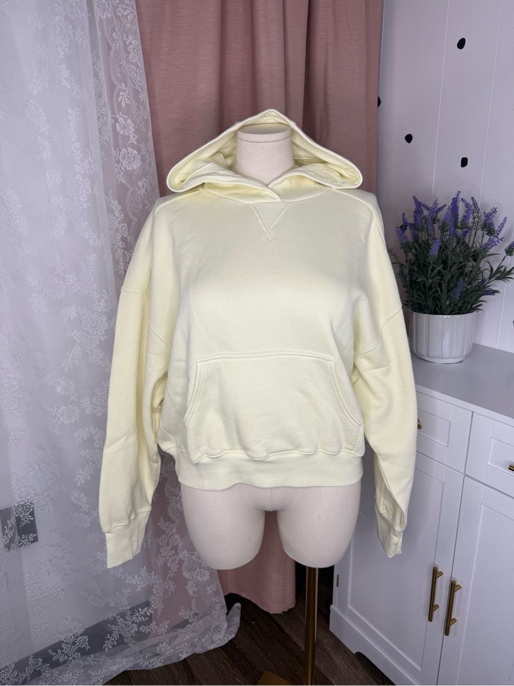 OFFLINE By Aerie Cloud
Fleece Classic Length Hoodie GREEN BEAM BIN/C